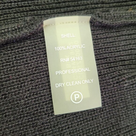 Calvin Klein Dress Womens L‎ Black Zipper Front Sweater 3/4 Sleeve Sheath Knit - Picture 8 of 14